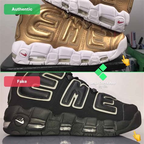 nike uptempo supreme real vs fake - Supreme Uptempo Fake Vs Real: How To Tell Fakes .